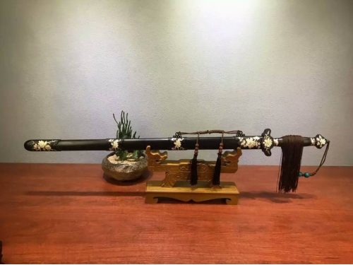 镀银牡丹剑-608花纹钢