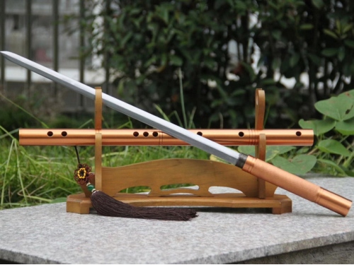 608花纹钢紫铜笛子剑