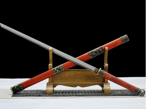 花纹钢龙凤环首唐刀