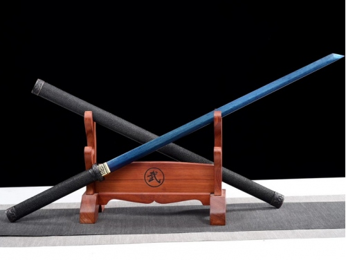 花纹钢烤蓝简装唐刀