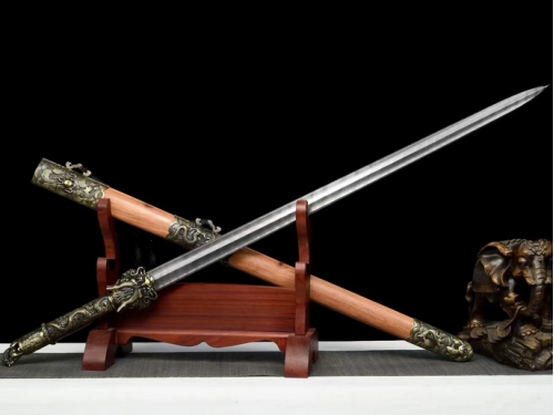 扭转纹百炼钢龙王唐剑