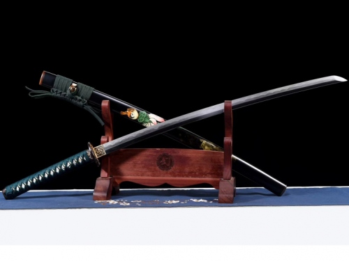 乌兹钢烧刃三色研武士刀